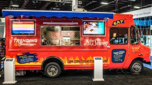 Watson's culinary creations are served up from an IBM food truck.